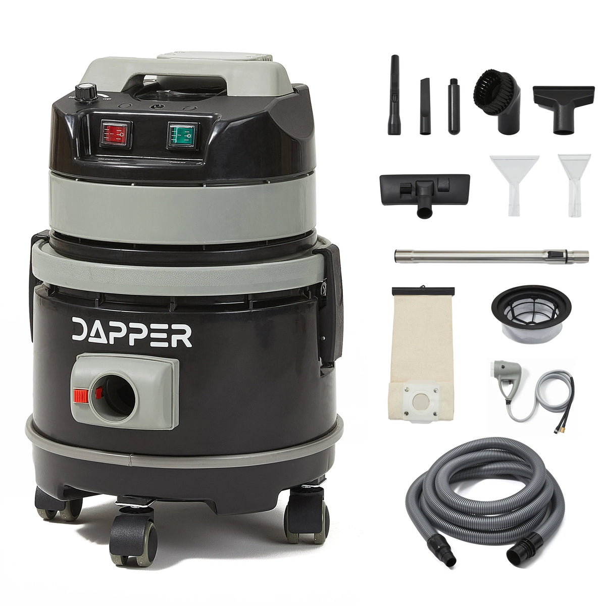 Dapper Supply DP-UCE1226 Wet/Dry Spot Extractor – 1,000W, 100 CFM, 3-Gal Recovery