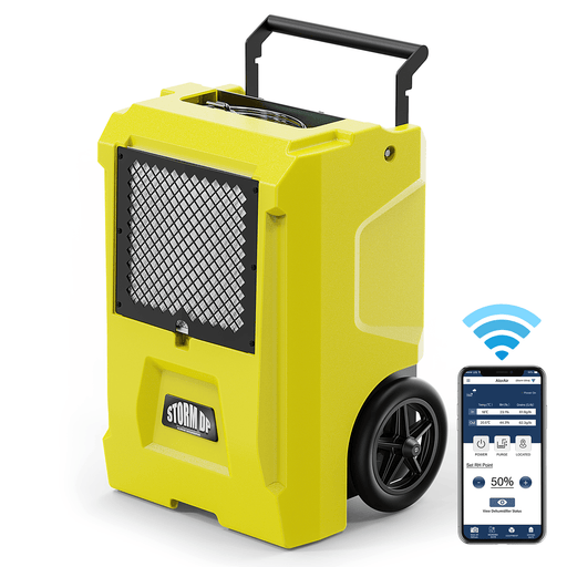 AlorAir® Storm DP Single -Voltage | APP Control 110 PPD Commercial Dehumidifiers  for Garage,Basements, Flood Repair