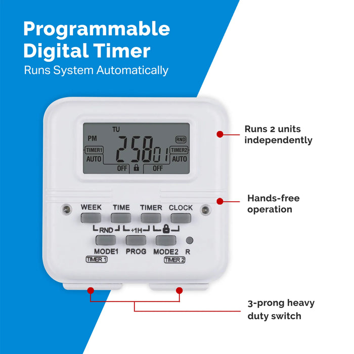 XPOWER Everest Programmable Sanitizing System PSS – 2000 CFM HEPA Air Purifier with Digital Timer & IAQ