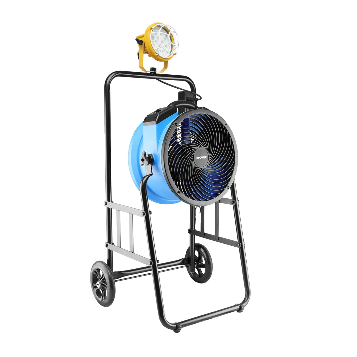 XPOWER FA-300K6 Warehouse Fan Kit – 2100 CFM, Timer, Trolley & LED Spotlight