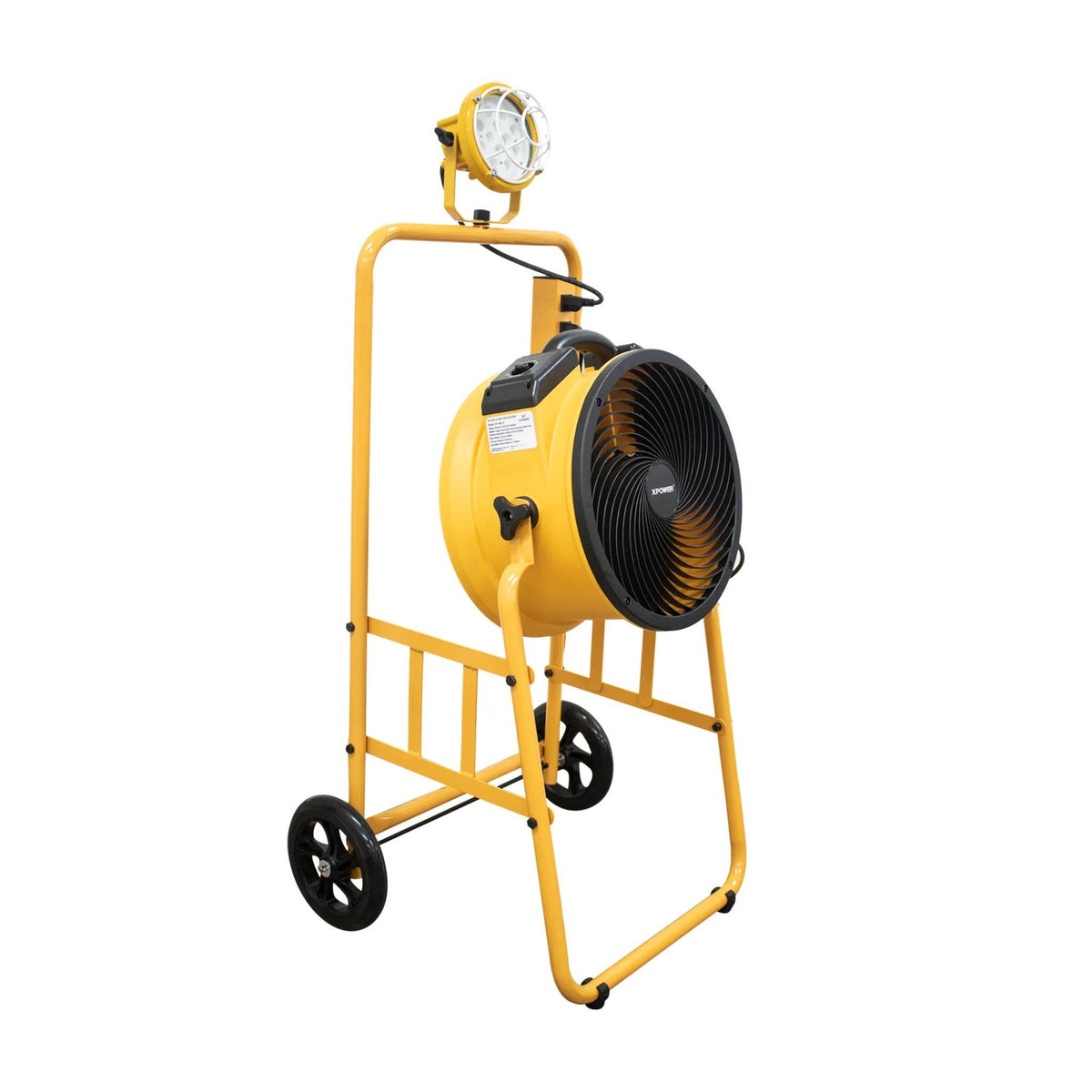 XPOWER FA-300K6 Warehouse Dock Cooling Fan Kit + L-30 LED Spotlight + 300T Mobile Trolley – 2100 CFM, 4 HP
