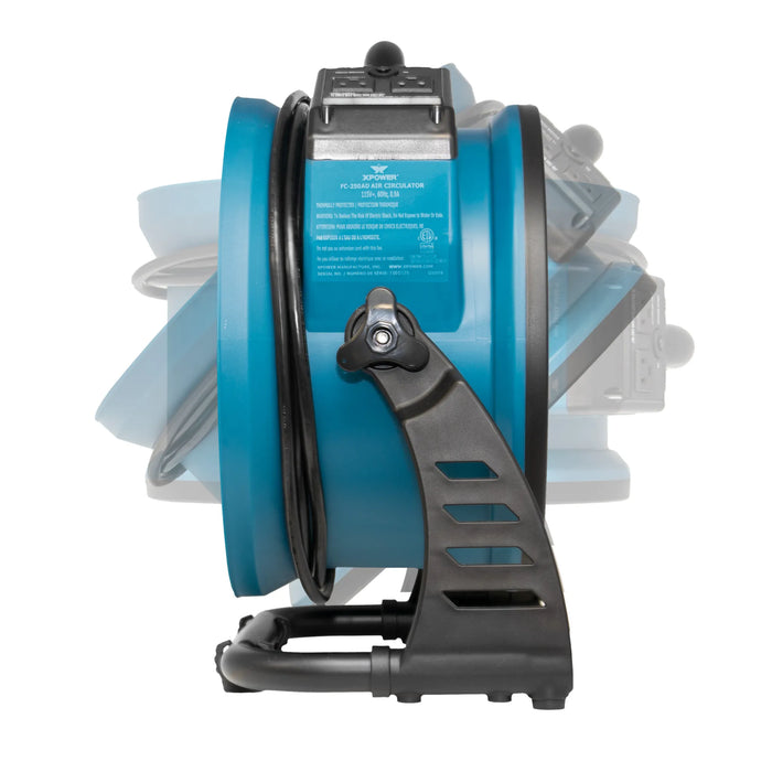 XPOWER FC-250AD Pro 13" Brushless DC Motor Air Circulator Fan with Power Outlets