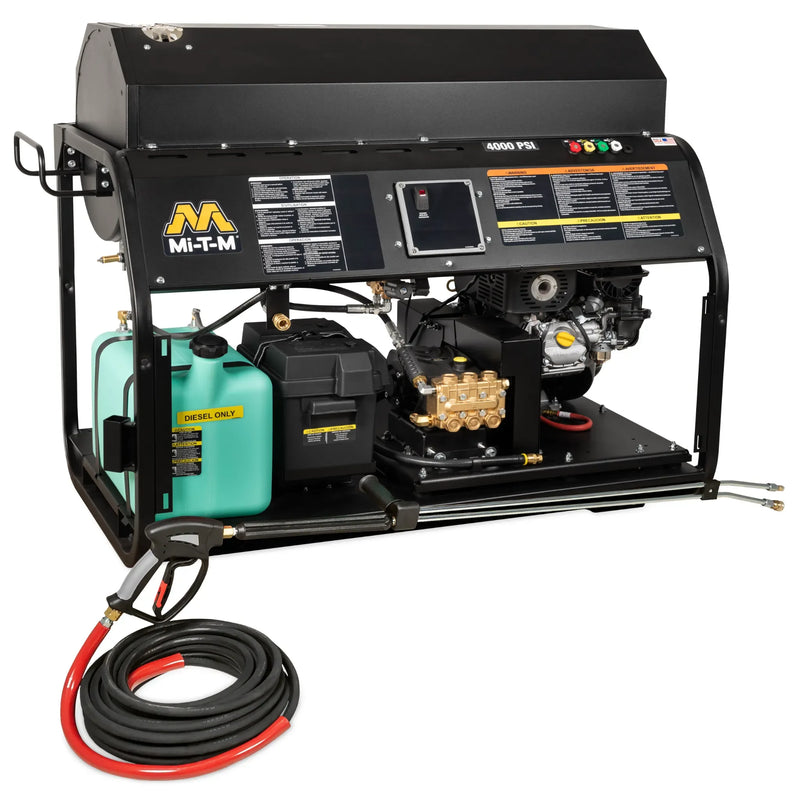 Mi-T-M HS-4004-0MGH Hot Water Pressure Washer – 4000 PSI, Honda GX390