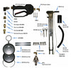 Turbo Force HT-S Hyper 4000 PSI Swivel – parts diagram showing part number HT-S