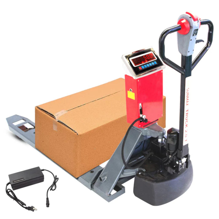 Sunmax Electric Walkie Pallet Scale Truck with Built-in Scale