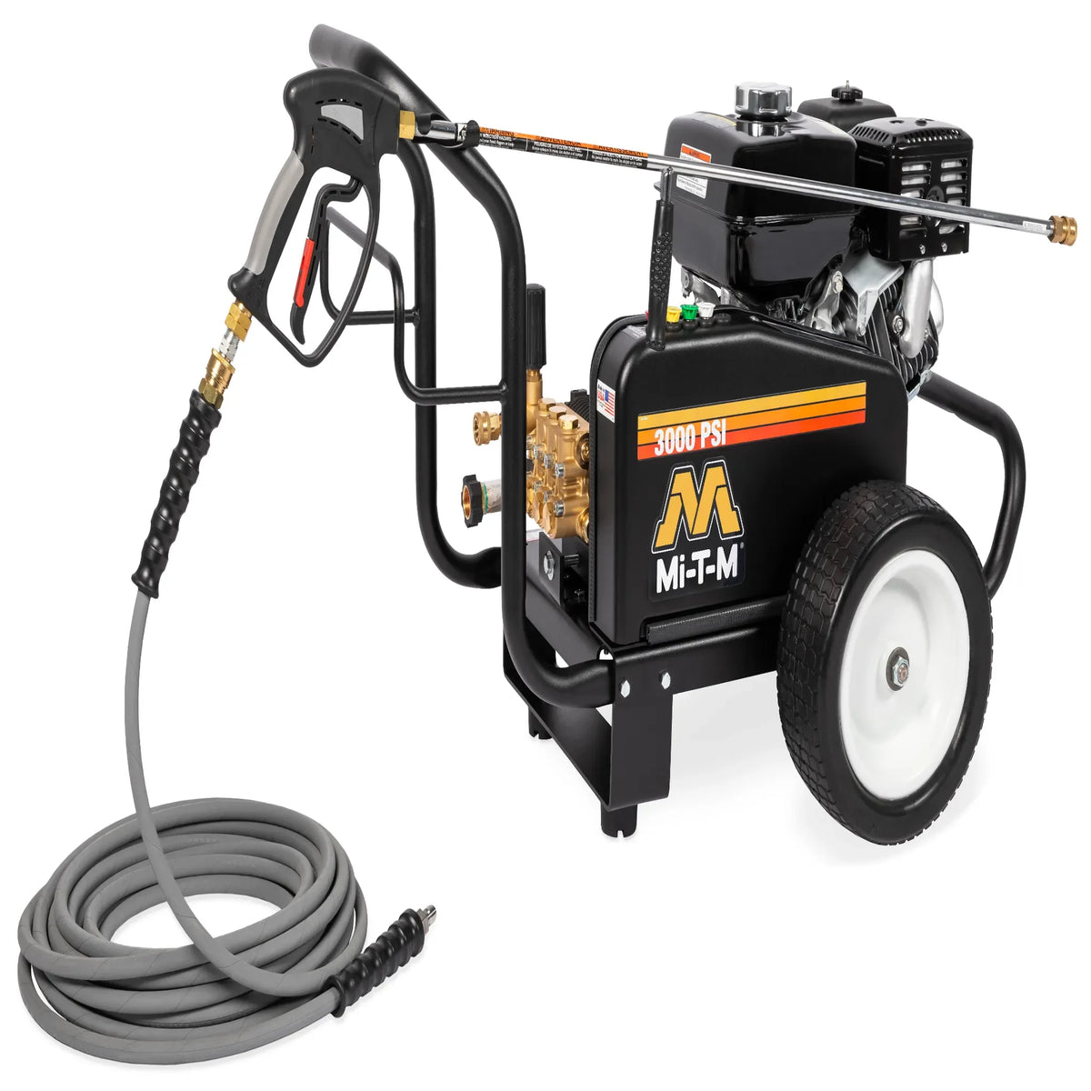 Mi-T-M JCW-3003-2MHB Gasoline Belt Drive Pressure Washer – 3000 PSI, 3.0 GPM, Honda GX270
