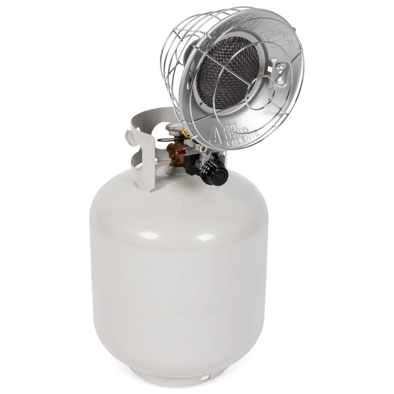 Mi-T-M MH-0015-IM11 Propane Radiant Tank-Top Heater – 15,000 BTU, Single Burner