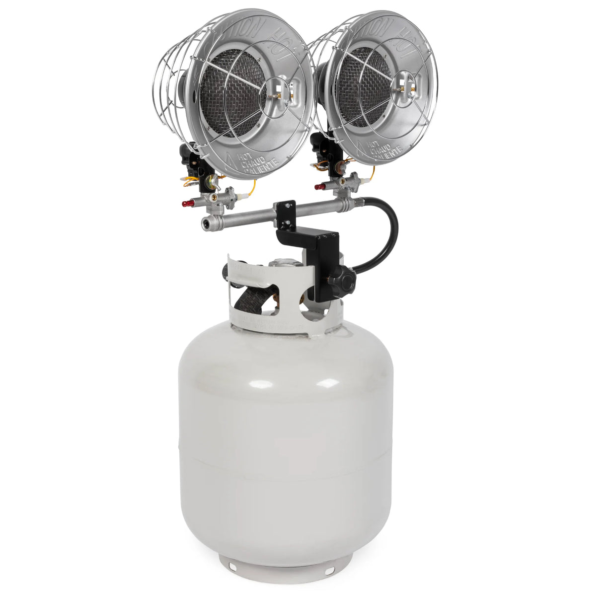 Mi-T-M MH-0030-IM11 Propane Radiant Tank-Top Heater – 30,000 BTU, Double Burner