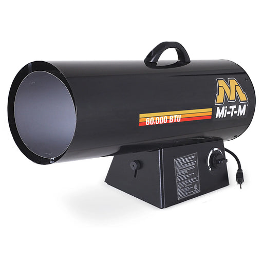 Mi-T-M MH-0060-LM10 Propane Forced-Air Heater – 60,000 BTU, 1,500 Sq Ft, Adjustable