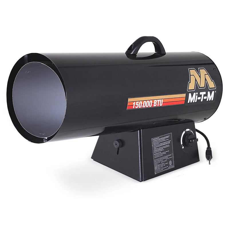 Mi-T-M MH-0150-LM10 Propane Forced-Air Heater – 150,000 BTU, 3,800 Sq Ft, Adjustable