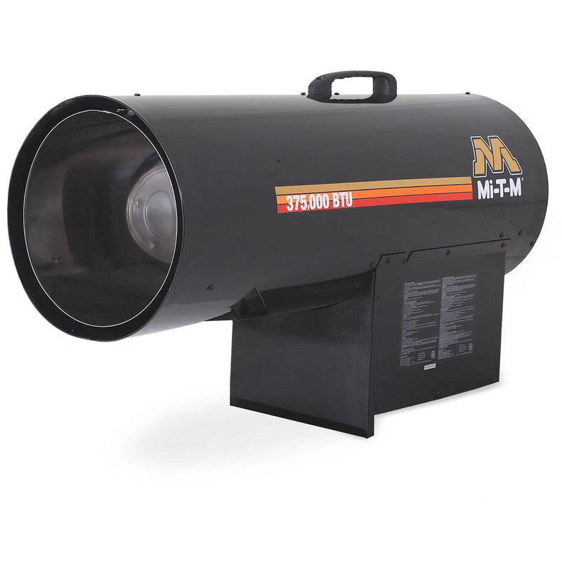 Mi-T-M MH-0375-LM10 Propane Forced-Air Heater – 375,000 BTU, 9,000 Sq Ft, Thermostat