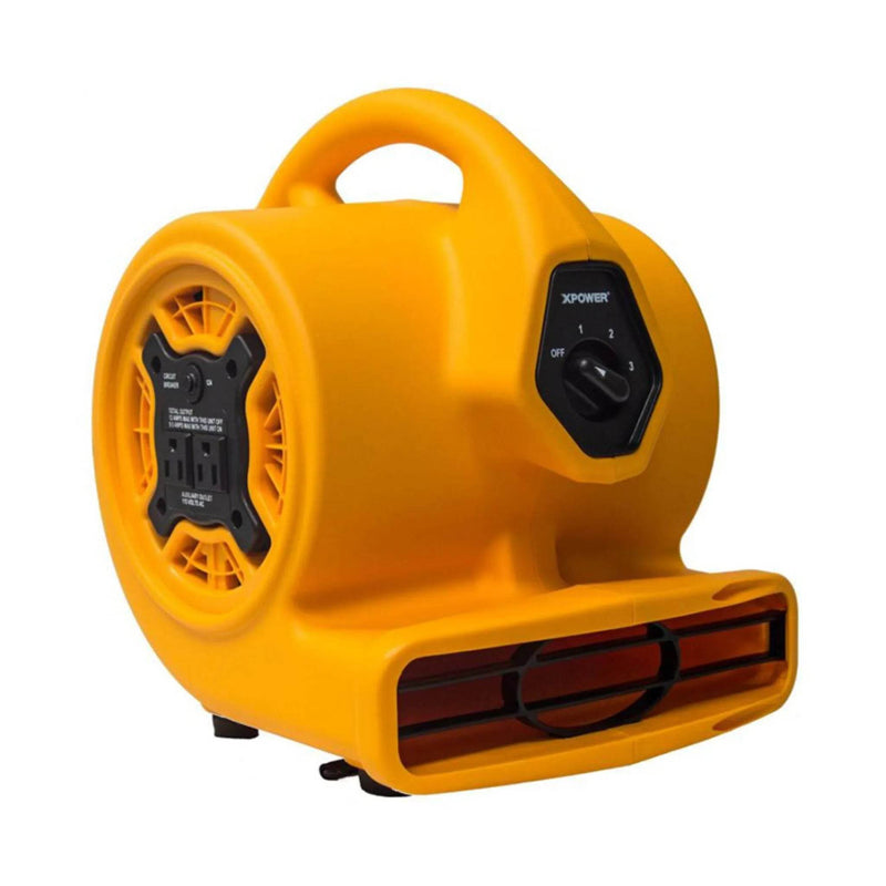 XPOWER P-130A Compact Air Mover with Daisy Chain - Water Damage Restoration – 800 CFM, 5 HP