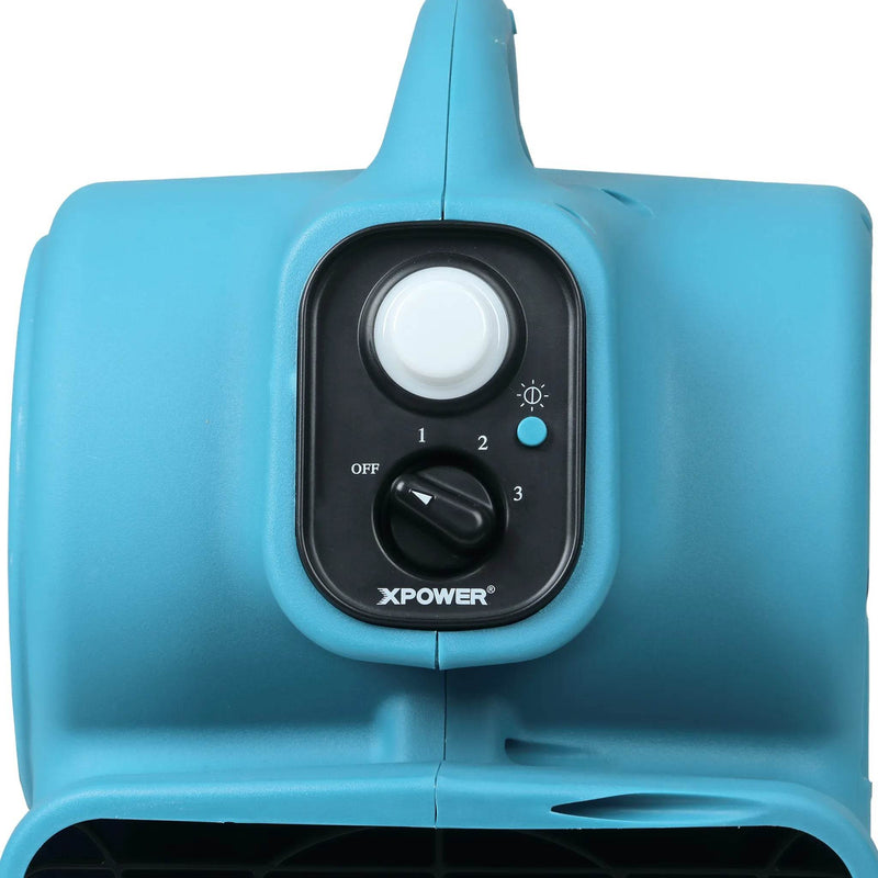 XPOWER P-230L 1/4 HP Mini Air Mover with LED Spotlight - US Cleaning Tools