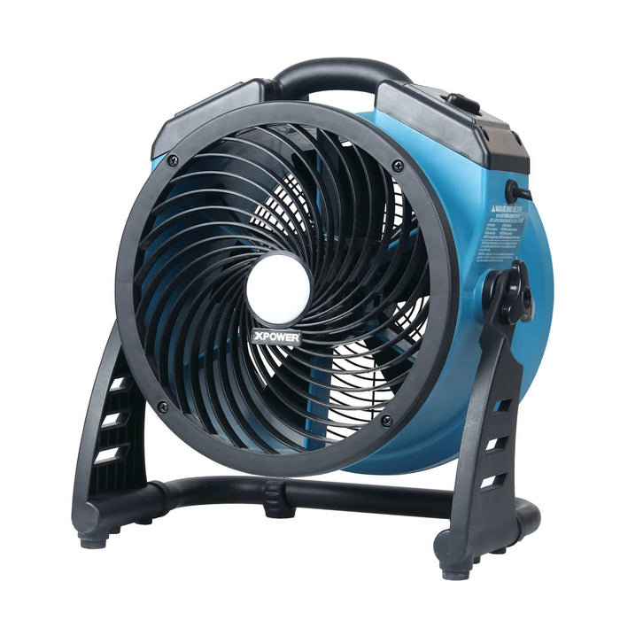 XPOWER P-21L Industrial Axial Air Mover with LED Spotlight - US Cleaning Tools