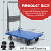 Platform Hand Truck, Push Cart Dolly, Compact & Foldable for Easy Storage and Mobility, 330-660 lb Capacity, 360 Degree Swivel Wheels, Blue