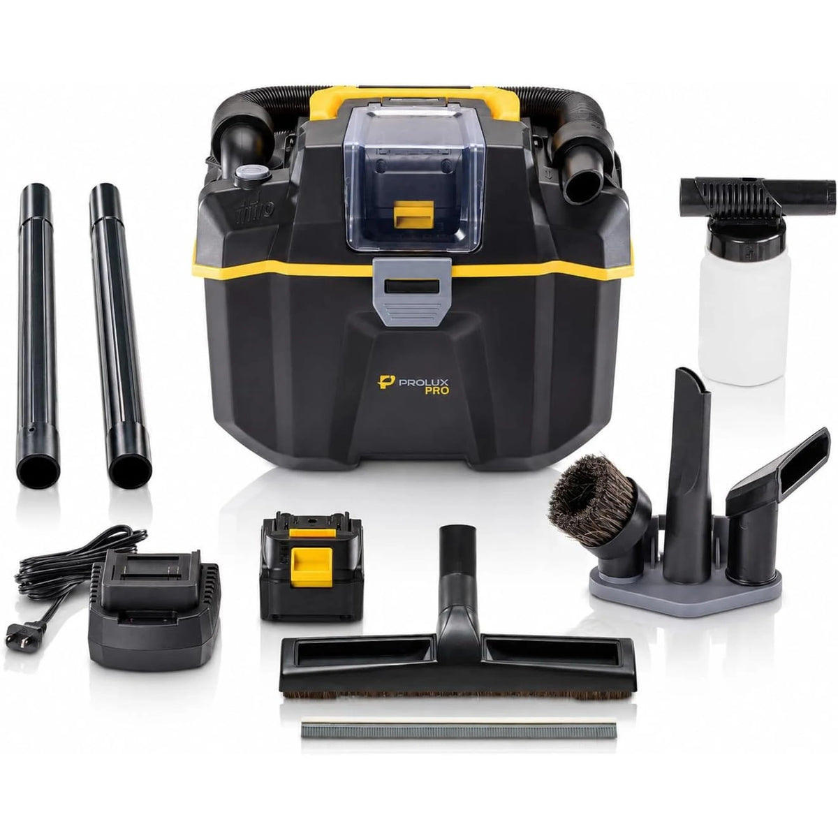 Prolux PLCTB Cordless Wet/Dry Tool & Travel Vacuum - 18V, 47 CFM, HEPA