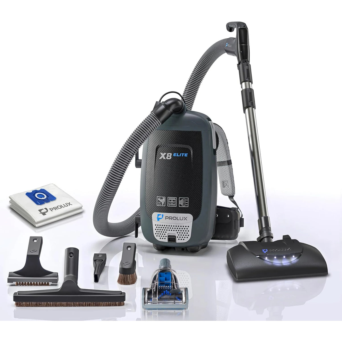 Prolux PLCX8E Backpack Vacuum with Electric Powerhead Kit - Deep Carpet