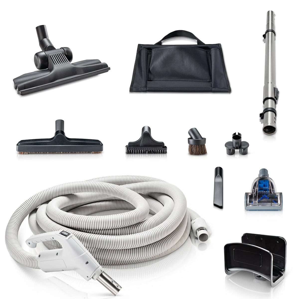 Prolux 30 ft Central Vacuum Hose Kit with Turbo and Mini Turbo Nozzles