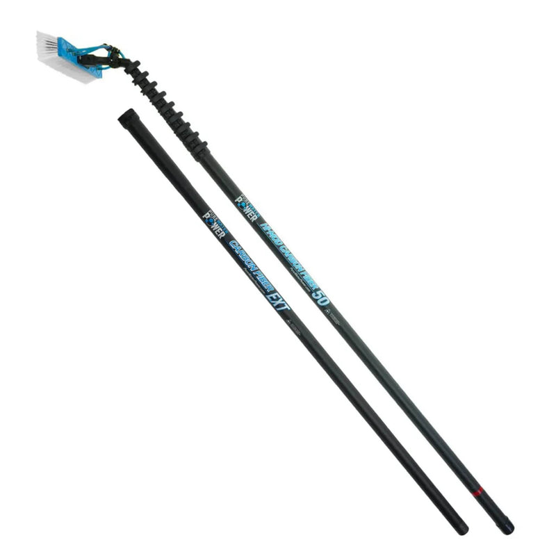 Pure Water Power High Mod Carbon Fiber Water Fed Pole - 55 Foot - US Cleaning Tools