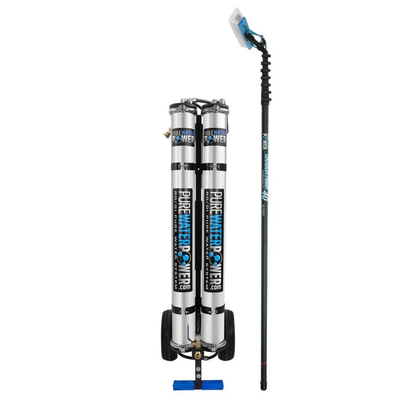 Pure Water Power Package Double RO/DI, Carbon Fiber - 40 Foot - US Cleaning Tools