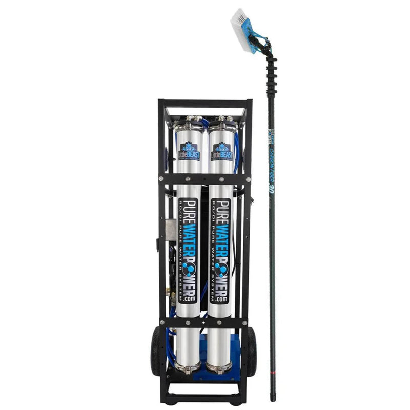 Pure Water Power Package Little Beast, Carbon Fiber - 30 Foot - US Cleaning Tools
