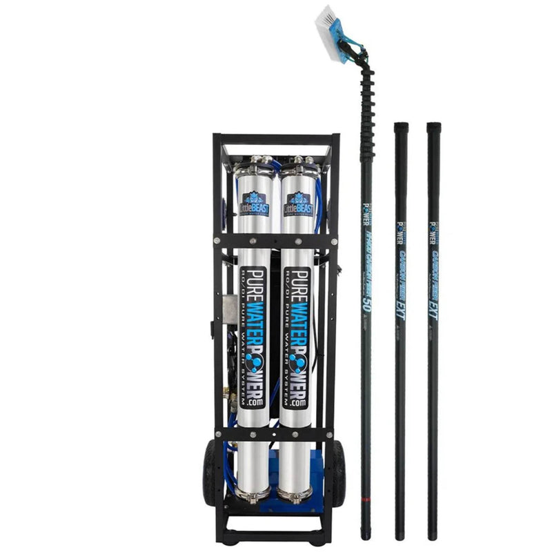 Pure Water Power Package Little Beast, High Mod Carbon Fiber - 60 Foot - US Cleaning Tools