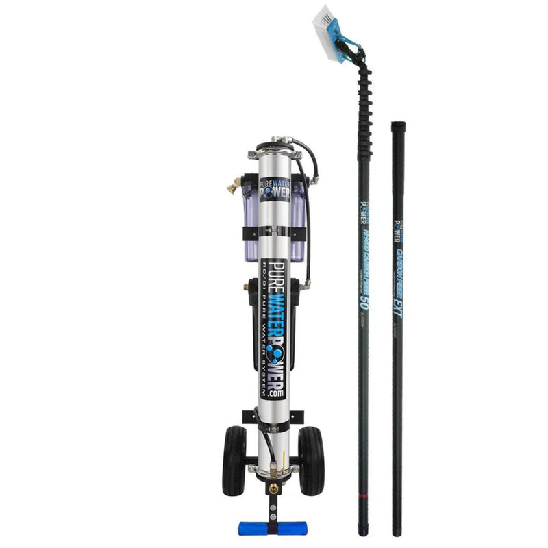 Pure Water Power Package Single RO/DI, High Mod Carbon Fiber - 55 Foot - US Cleaning Tools