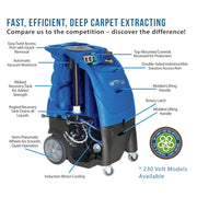 Sandia 6-Gallon 86-2300 Series Dual 2-Stage Sniper Carpet Extractor - 300 PSI Pump with Optional Heat
