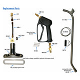 Turbo Force R-WSS1 Raptor Wand With Tabs & Couplings – parts diagram showing part number R-WSS1