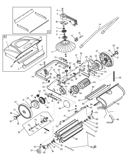 Bissell DFS29 Walk-Behind Dsut Control Manual Sweeping Machine - US Cleaning Tools