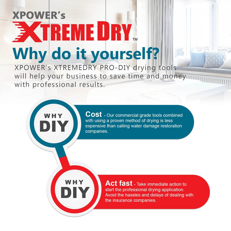 XPOWER XTREMEDRY Mojave DIY Pro-Drying System - US Cleaning Tools