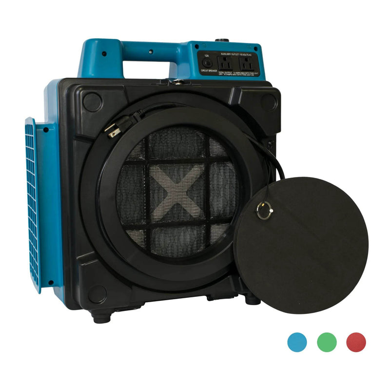 XPOWER X-2480A Professional 3-Stage HEPA Mini Air Scrubber - Mold Remediation – 550 CFM, 2 HP