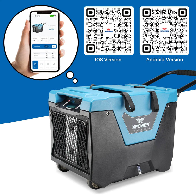 XPOWER XD-125Li Low Grain Refrigerant (LGR) Dehumidifier - US Cleaning Tools