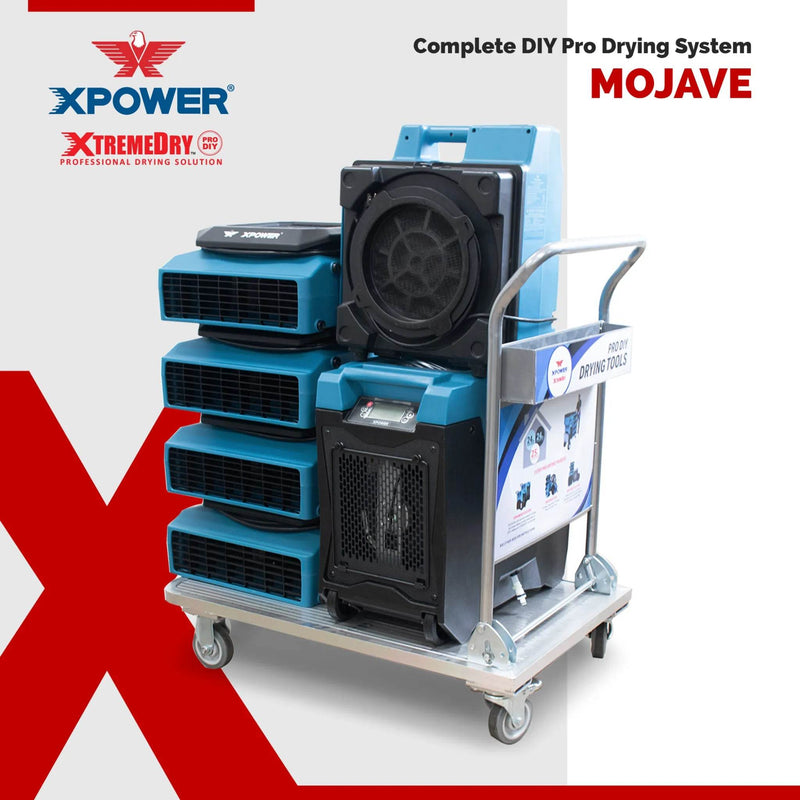 XPOWER XtremeDry Mojave XDP1 DIY Drying System – LGR, 4 Air Movers, HEPA, 110V