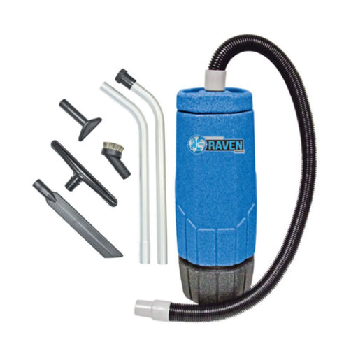 Sandia Avenger Raven 6 Quarts Backpack Vacuum w/ 5 Pc. Standard Tool Kit - US Cleaning Tools