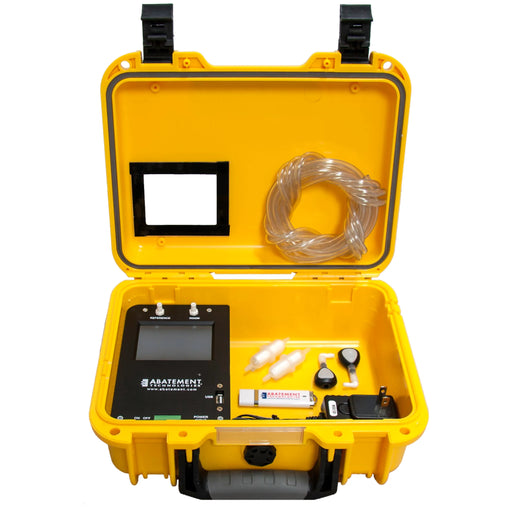 Abatement Technologies PPM3-S pressure monitor – open case with standard accessories
