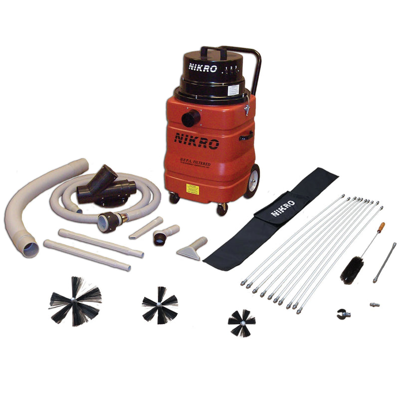 NIKRO DVK200 Dryer Vent Vacuum W/Tool Kit & Rotary Brush Kit
