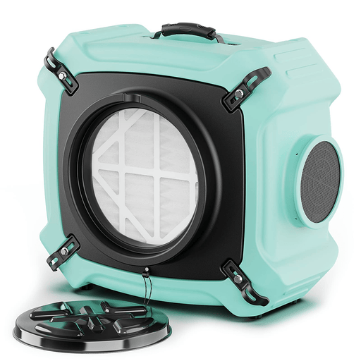 ALORAIR PureAiro HEPA Max 770 Green industrial Air Scrubber, 3-Stage Filtration System, GFCI Outlet, Negative Machine, Air Cleaner for Water Damage Restoration Interior Decoration