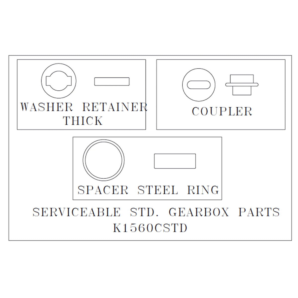Hawk Enterprises K1560CSTD Resin Coupler Kit for the HD Gearbox