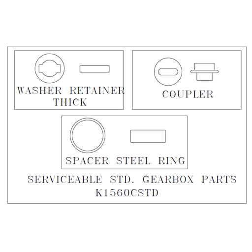 Hawk Enterprises K1560CSTD floor machine part – front
