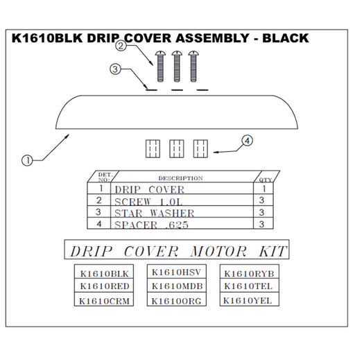Hawk Enterprises K1610BLK floor machine accessory – front