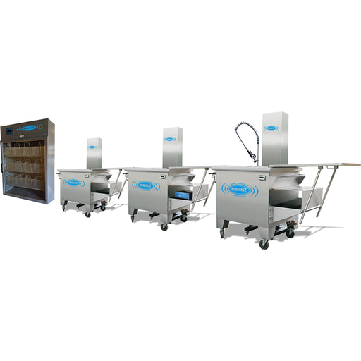 Morantz M-115-SS Super System 3-station ultrasonic cleaning line – front