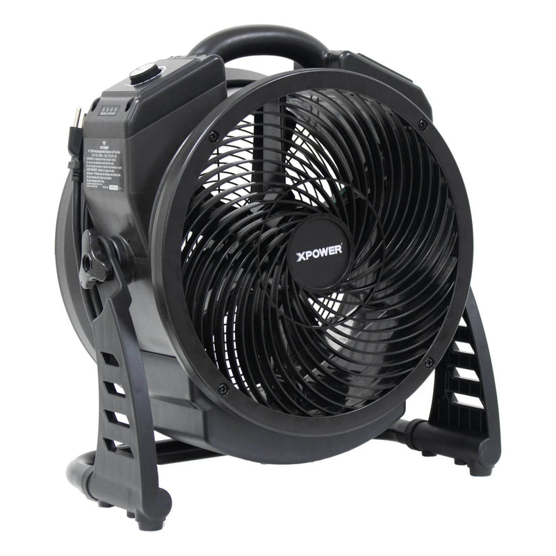XPOWER M-25B Cordless Air Mover with Ozone Generator – 1200 CFM, 5000 mg/hr