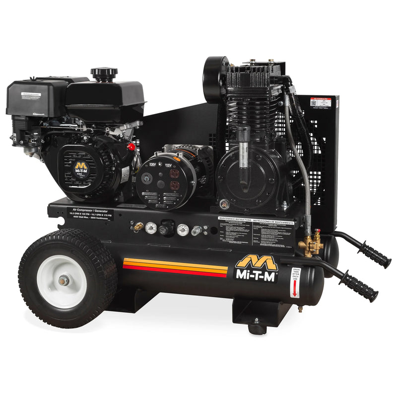 Mi-T-M AG2-PM14-08M1 Air Compressor / Generator – 8-Gal, 15.7 CFM, 4000W Gen