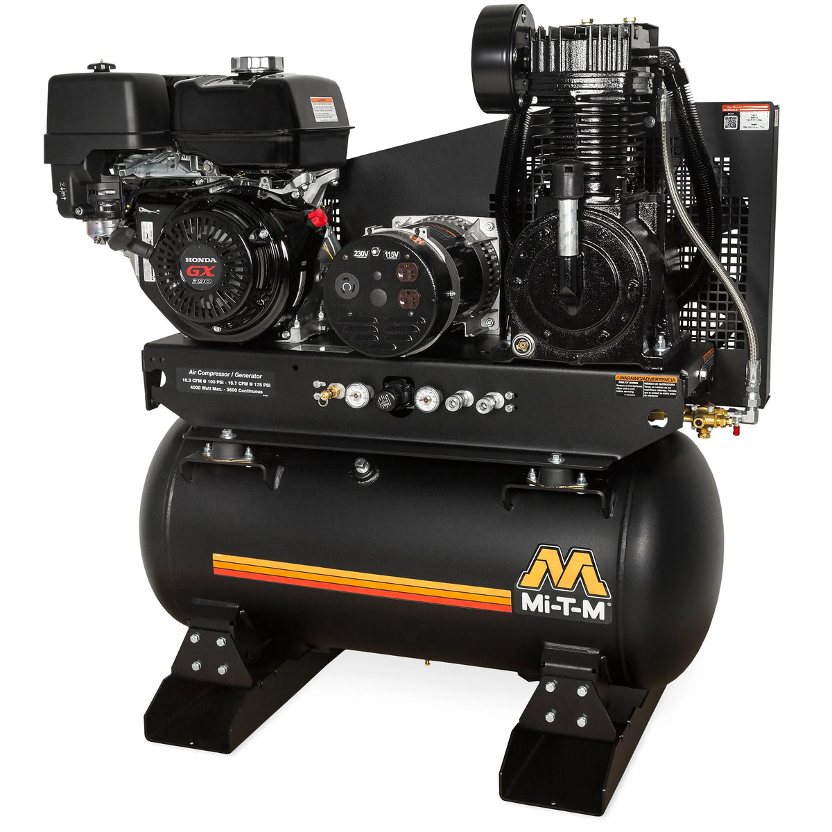 Mi-T-M AG2-SH13-30M Air Compressor / Generator – 30-Gal, 15.7 CFM, 4000W Gen