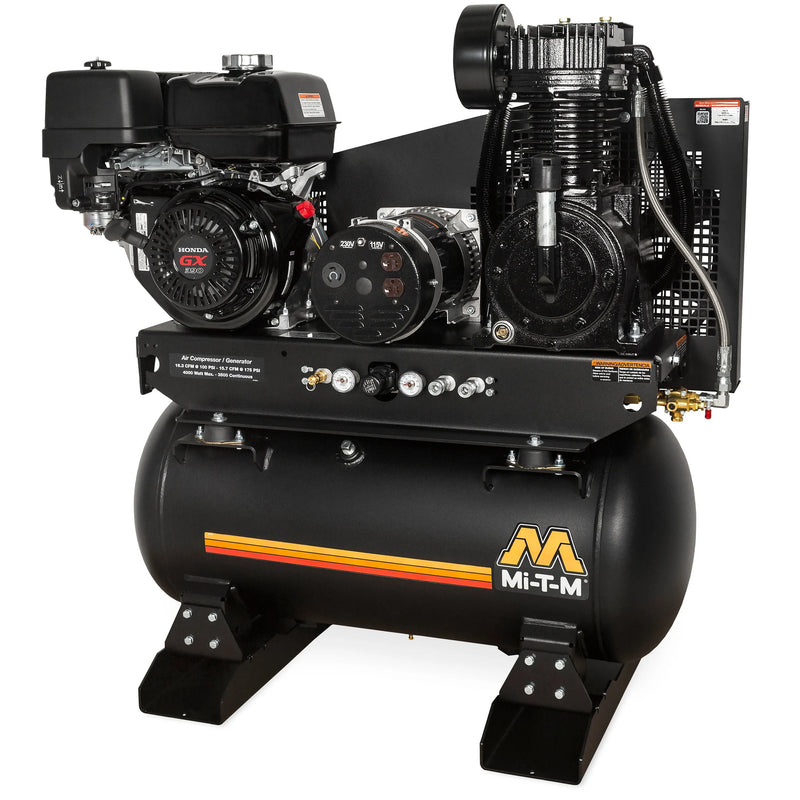 Mi-T-M AG2-SH13-30M Air Compressor / Generator – 30-Gal, 15.7 CFM, 4000W Gen