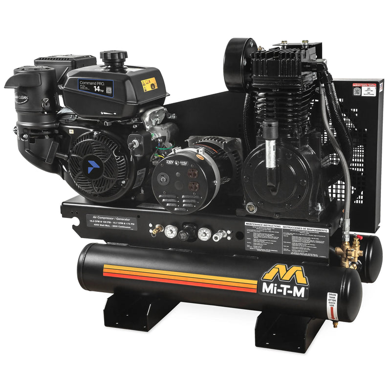 Mi-T-M AG2-SK14-08M1E Air Compressor / Generator – 8-Gal, 15.7 CFM, 4000W Gen