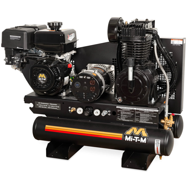 Mi-T-M AG2-SM14-08M1 Air Compressor / Generator – 8-Gal, 15.7 CFM, 4000W Gen