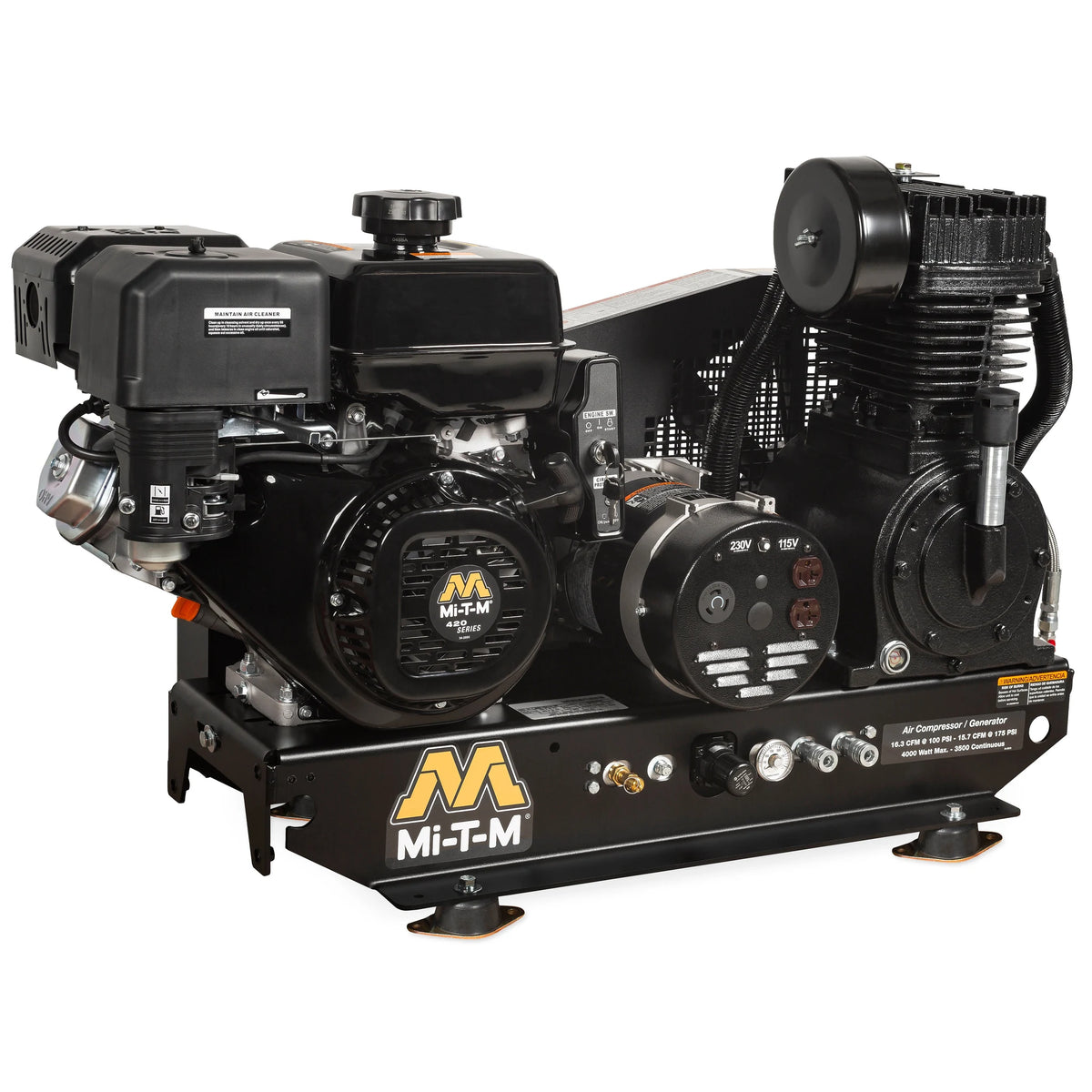 Mi-T-M AG2-SM14-BE Air Compressor / Generator – 15.7 CFM, 4000W Gen, OHV engine