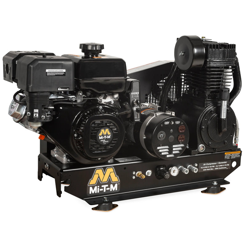 Mi-T-M AG2-SM14-BE Air Compressor / Generator – 15.7 CFM, 4000W Gen, OHV engine